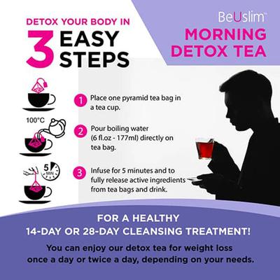 Organic Veda BeUslim Morning Detox Pyramid Tea Bags 14's - Speciality Medicines