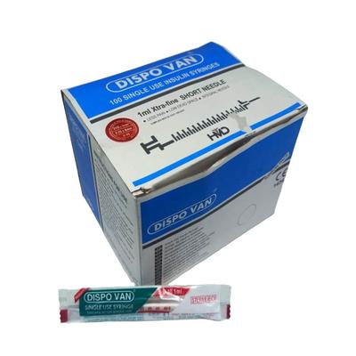 Dispovan U-40 Insulin Syringe 1 ml 31G 100's - Syringes And Needles
