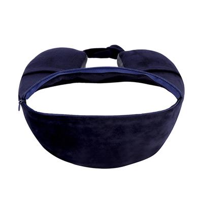 VIAGGI U Shape Super Soft Memory Foam Travel Neck Pillow - Navy Grey - Others Ortho Supports