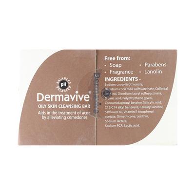 DERMAVIVE OILY SKIN Cleansing Bar 120gm - Cleanser-Oth