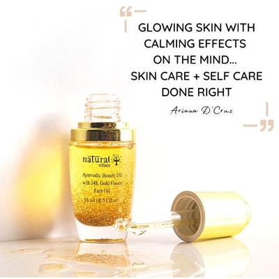 Natural Vibes Ayurvedic Beauty Oil with Gold Flakes 3 ml - Face Oils