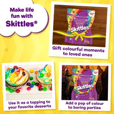 Skittles Candies Pouch - Wild Berry 90 gm - Nutritional Bars