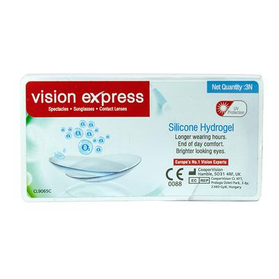 Vision Express Contact Lens Monthly Disposable Silicon Hydrogel - (-2.5) Spherical - Eyecare Lenses