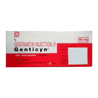 Genticyn 60mg Injection 12X1.5ml - Bacterial Infections-Ami