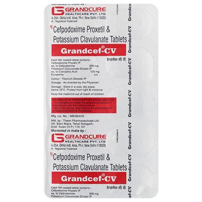 GRANDCEF CV Tablet 10's - Bacterial Infections-Cep