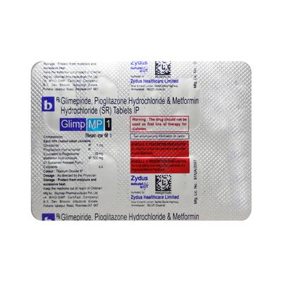 Glimp MP 1/500/15mg Tablet 10'S - Diabetes-Ant