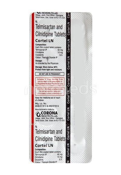 Cortel LN Tablet 10'S - Hypertension-Ana