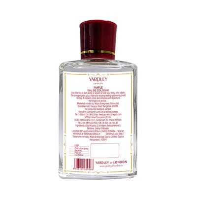 Yardley London Maple Eau De Cologne 100 ml - Men Deodorants/Roll-Ons