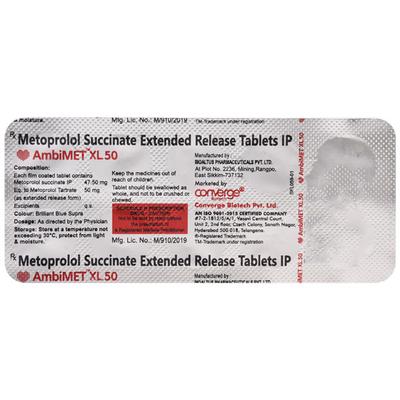 AMBIMET XL 50mg Tablet 10's - Hypertension-Bet