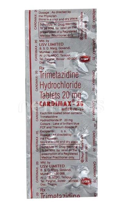 Cardimax 20mg Tablet 10'S - Angina