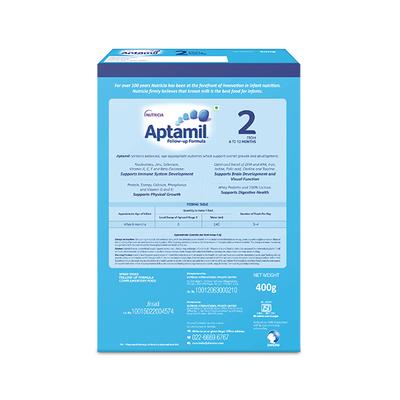 Aptamil Follow-up Formula Stage 2 (6 to 12 months) Powder 400 gm (Refill) - Baby And Infant Supplements