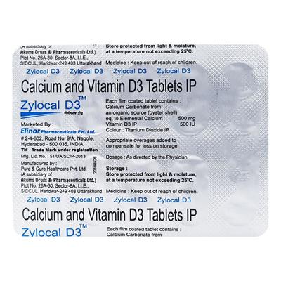 ZYLOCAL D3 Tablet 10's - Supplements-Cal