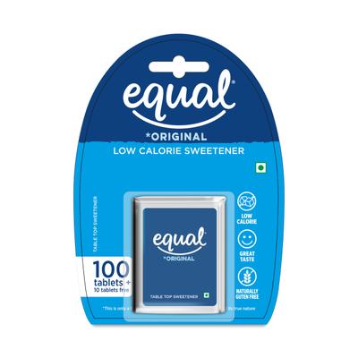 Equal Original Sweetener Tablet (Pack of 4 x 100's) (Free 10's Tablet Each) 1's - Sweeteners