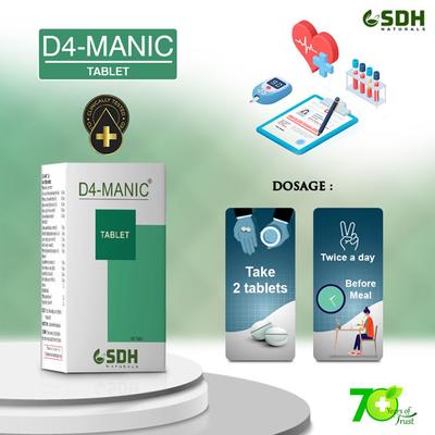 Shree Dhanwantri Herbals D4-Manic Tablet 60's - Diabetes Care (Ayush)