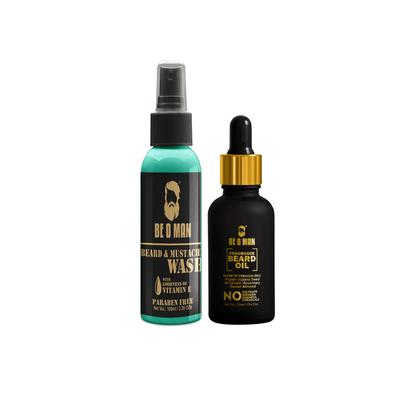 Beoman Oudh Combo (Beard Wash 100 ml + Beard Oil 30 ml) - Beard Wash