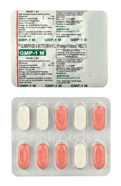 GMP 1 M Tablet 10'S - Diabetes-Ant