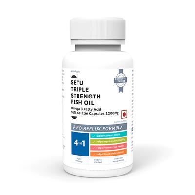 Setu Triple Strength Fish Oil 1200 mg Softgels 60's - Omega Fish Oil Fatty Acids