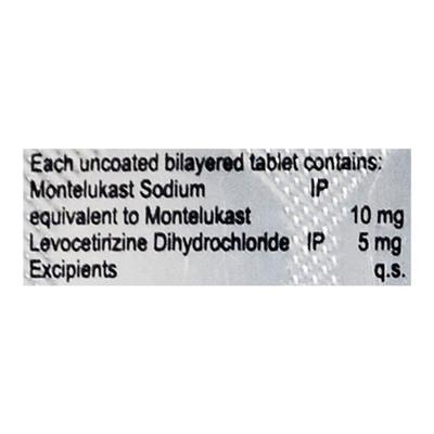 Rhinomont 5/10mg Tablet 10'S - Asthma/COPD-Ast
