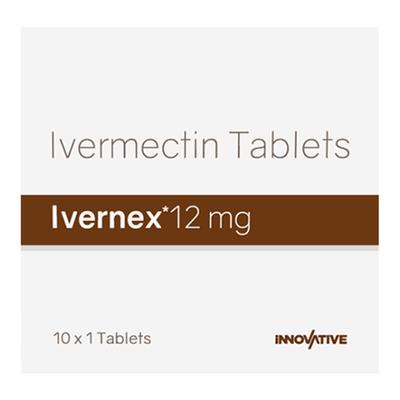 IVERNEX 12mg Tablet 1's - Parasitic Worms-Ant