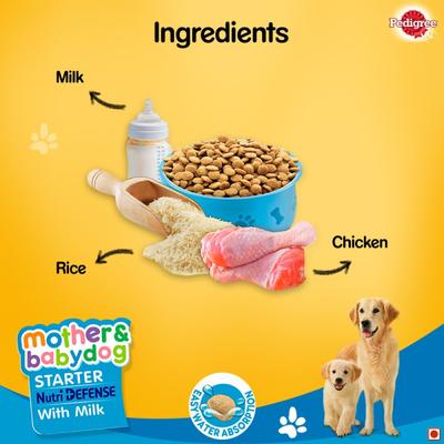 Pedigree Mother & Babydog Starter Nutri Defence with Milk 3000 gm - Petfood