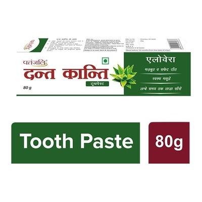 Patanjali Dant Kanti Tooth Paste - Aloevera Gel 80 gm - Toothpaste
