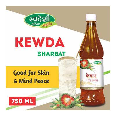 Swadeshi Ayurved Kewda Sharbat 750 ml - Ayurvedic Juices