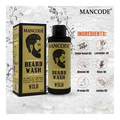 Mancode Beard Wash Gel - Wild 100 ml - Beard Wash