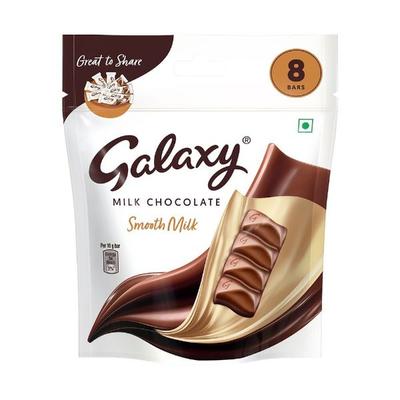 Galaxy Milk Chocolate Bars - Smooth Milk (Pack of 8 x 80 gm) - Nutritional Bars