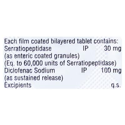 Aldase OD 100/30mg Tablet 10'S - Pain relief-Nsa