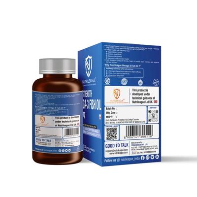 Nutrileague High Strength Omega 3 Fish Oil 1000mg Softgel Capsules 30's - Multi-Vitamins