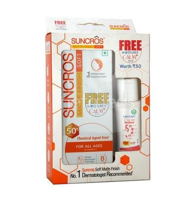Suncros Matte Finish Soft 50+ Gel 50gm (Promo Pack) - Dry Skin-Emo