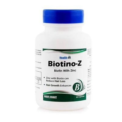 HealthVit Biotino-Z Biotin with Zinc Capsules 60's - Hair & Skin