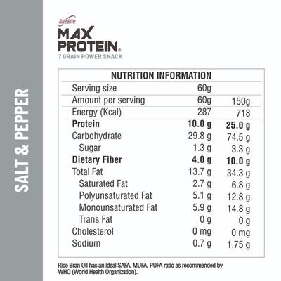 RiteBite Max Protein Chips - Salt & Pepper(Pack of 3) - Nutritional Bars