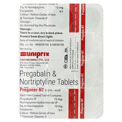 PREGANER NT Tablet 10's - Neuropathic Pain-Dru