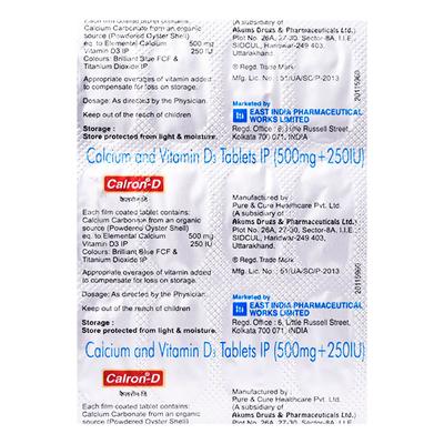 Calron D Tablet 15'S - Supplements-Vam