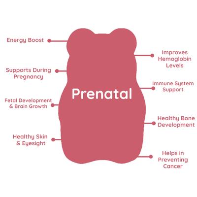 Purna Gummies Prenatal Cranberry Flavor Gummies for Pregnancy with Vitamin K2 30's - Women Health