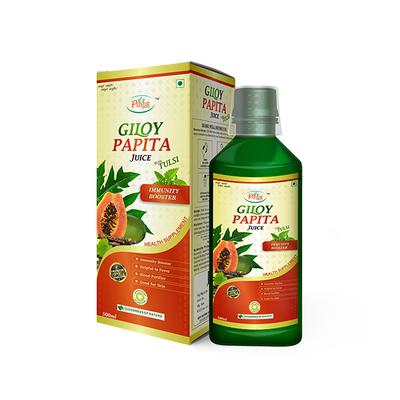 Puyur Ayurveda Giloy Tulsi Papita Juice 500 ml - Giloy