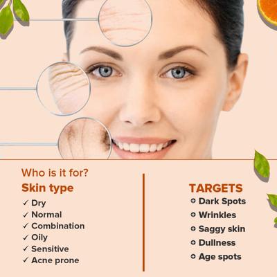CGG Cosmetics Vitamin C 20%- Hyaluronic Acid- & Glutathione Facial Serum 30 ml - Face Serum