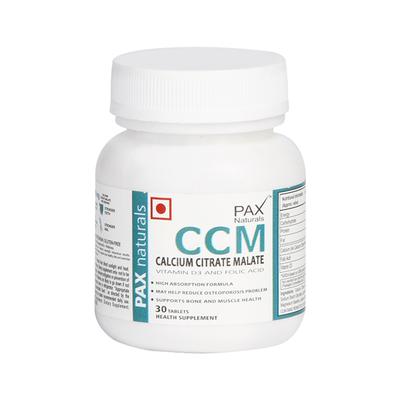 PAX Naturals CCM Calcium Citrate Malate 200 mg Tablet 30's - Calcium And Minerals