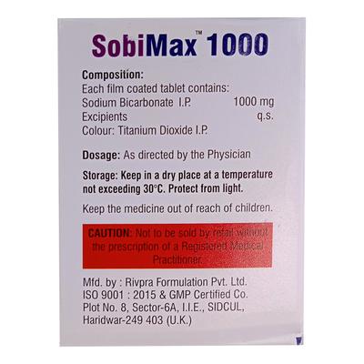 SOBIMAX 1000 Tablet 10's - Ulcer/Reflux/Flatulence-Aaa