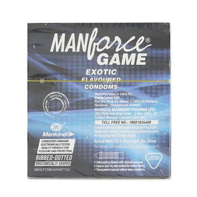 Manforce Game Condoms - Exotic Flavoured 3's - Plain/Flavoured Condoms