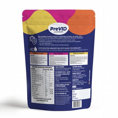 Previd Sugar Free Immunity Booster Shot - Assorted Flavour (Pack of 30 x 8 gm) - Multi-Vitamins