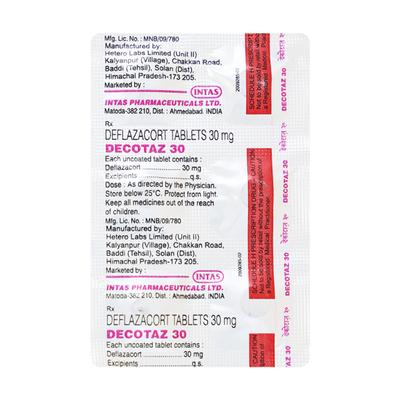 Decotaz 30mg Tablet 6'S - Auto Immune Disease-Imm