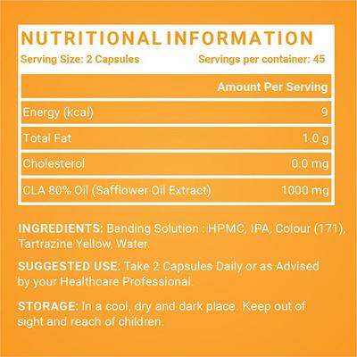 INLIFE Plant Based CLA 1000 mg Veg Capsule 90's - Women Health