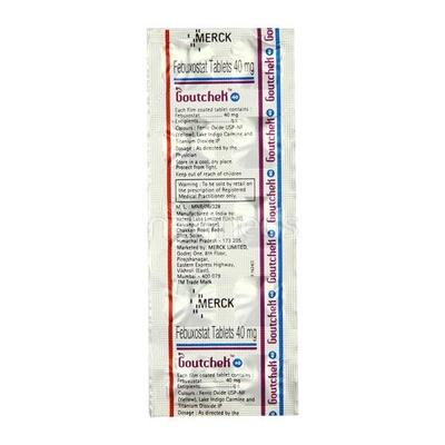 Goutchek 40mg Tablet 10'S - Gout