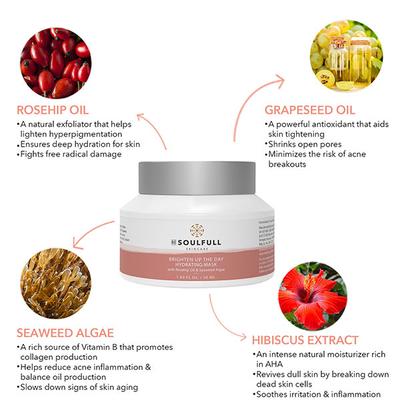Be Soulfull Glow Kit (Burst of Hydration Moisturizing Cream 50 ml + Drops of Brilliance Brightening Serum 30 ml + Brighten Up The Day Hydrating Mask 50 ml) - Facial Kits