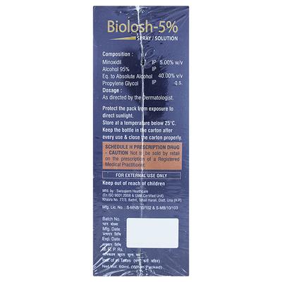 BIOLOSH 5% Solution 60ml - Hair Loss-Oth