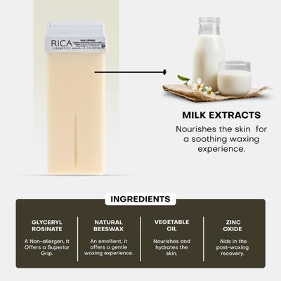 Rica Lipowax Roll-On Wax - Milk 100 ml - Shaving & Hair Removal
