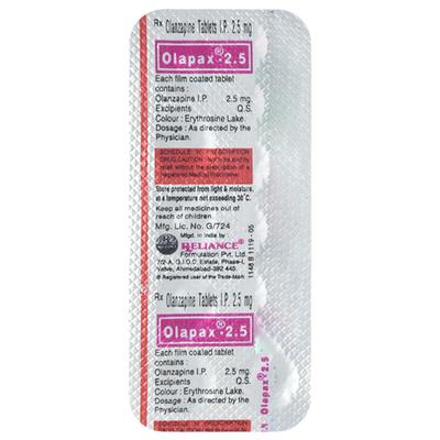 Olapax 2.5mg Tablet 10'S - Schizophrenia-Aps