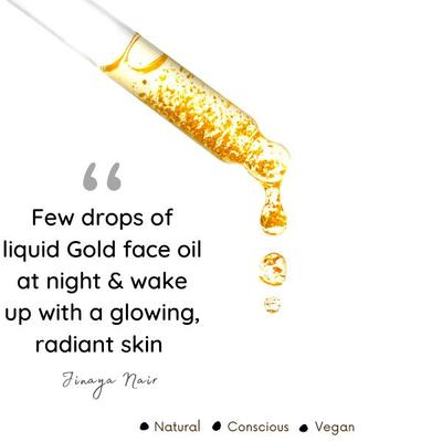 Natural Vibes Ayurvedic Beauty Oil with Gold Flakes 3 ml - Face Oils
